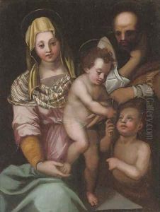 The Holy Family with Saint John the Baptist by Andrea Del Sarto