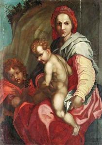 The Madonna and Child with the infant Saint John the Baptist by Andrea Del Sarto