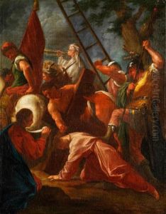 Jesus Fallt Unter Dem Kreuz by Francesco Trevisani