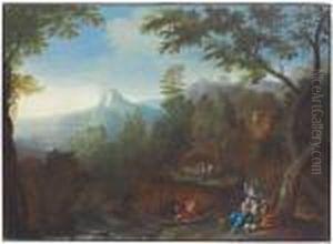 The Rest On The Flight Into Egypt by Francesco Trevisani