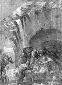 The Adoration of the Shepherds by Andrea Meldolla, Il Schiavone