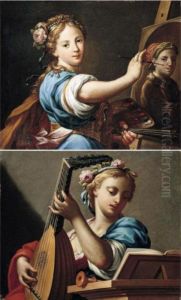 Allegories Of Painting And Music by Francesco Trevisani