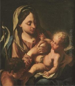 The Madonna And Child With The Infant Saint John The Baptist by Francesco Trevisani