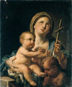 The Madonna And Child With The Infant Saint John The Baptist by Francesco Trevisani