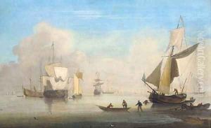Warships and their ancilliary craft in the fleet anchorage