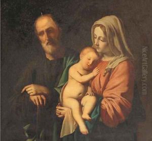 The Holy Family by Giovanni Baptista Salvi, Called Sasseferroto