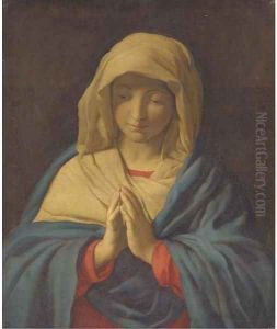 The Virgin at prayer by Giovanni Baptista Salvi, Called Sasseferroto