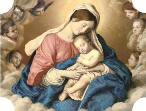 The Madonna and Child in Glory 2 by Giovanni Baptista Salvi, Called Sasseferroto