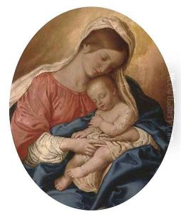 The Madonna and Child by Giovanni Baptista Salvi, Called Sasseferroto