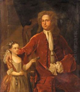 Portrait of a gentleman and his daughter by John Smybert