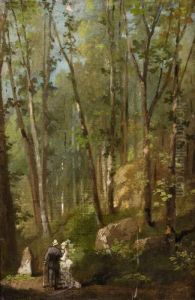 Promenade En Foret by Paul Trouillebert