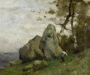 River Landscape by Paul Trouillebert