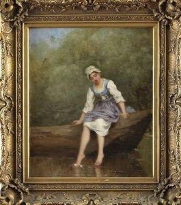 Jeune Femme Au Bord De L'eau Jeune Femme Au Bord De L'eau