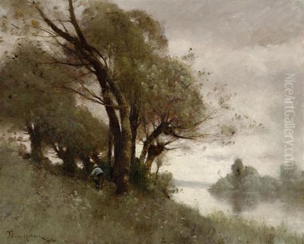 Paysanne Au Bord De La Riviere - view 1