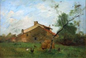 Paysage De Campagne by Paul Trouillebert