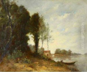 Paysage Au Bord De L'eau by Paul Trouillebert