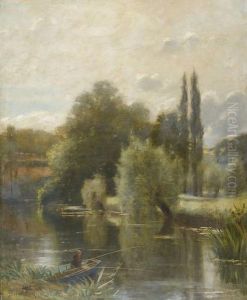 Le Pecheur A La Ligne by Paul Trouillebert
