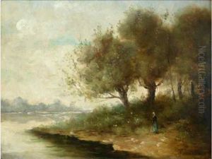 Personnage Au Bord D'une Riviere. Personnage Au Bord D'une Riviere.