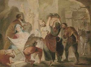 The Adoration of the Shepherds by Martin Johann Schmidt