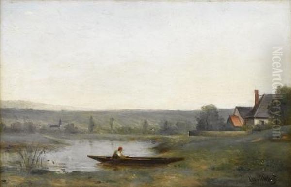 Landscape With Man In A Boat - view 1