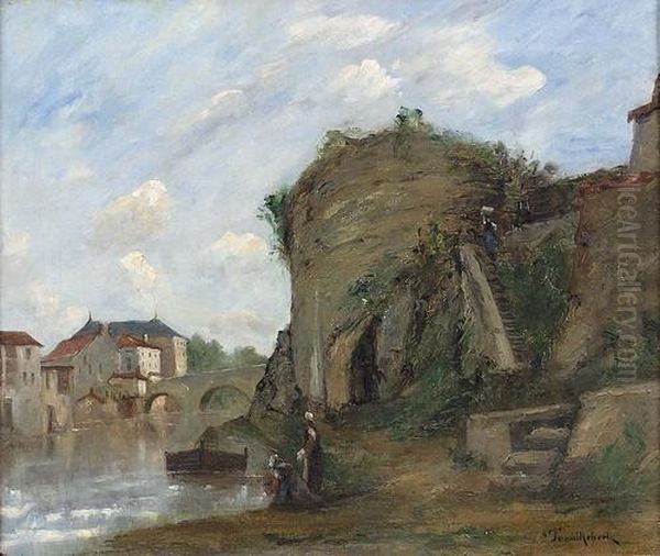 Le Vieux Pont Sur La Thouet A Parthenay. - view 1