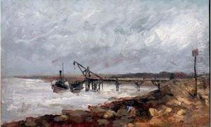 Bord De Mer Avec Bateaux Pres De La Jetee