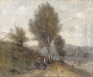 Un Moment De Repos Sur Le Chemin by Paul Trouillebert