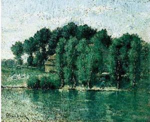 Maison Au Bord De L'etang by Paul Trouillebert