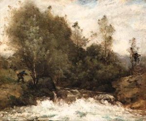 Fishing In The Rapids by Paul Trouillebert