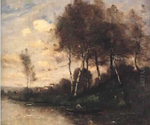 Pecheur Au Bord De La Riviere. - view 1