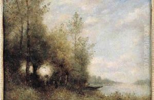 Pecheur Au Bord De L'eau. Pecheur Au Bord De L'eau.