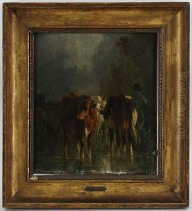Vaches Au Paturage by Constant Troyon