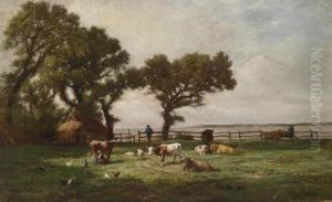 Meadow Landscape by Constant Troyon
