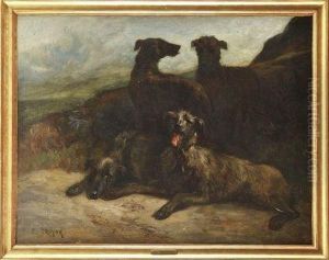 Chiens Au Repos by Constant Troyon