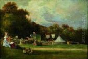 Une Fete A Saint-cloud by Constant Troyon