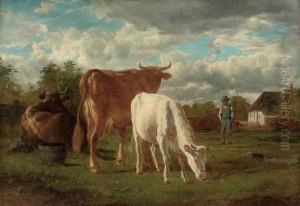 Troupeau De Vaches Au Paturage by Constant Troyon