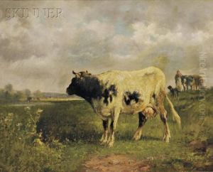 Cows In A Landscape by Constant Troyon