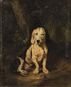Un Basset Artesien by Constant Troyon
