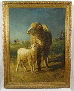 Brebis Et Son Agneau by Constant Troyon