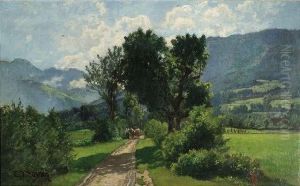 Wide Summerylandscape by Constant Troyon