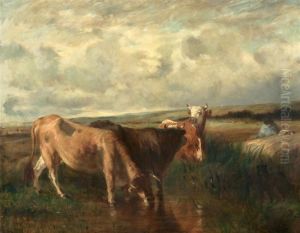 Landscape With Cows. by Constant Troyon
