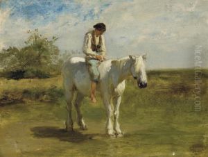 Cavalier En Camargue by Constant Troyon