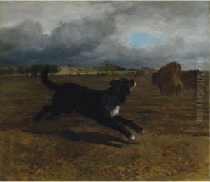 Herding Cattle Before The Storm by Constant Troyon