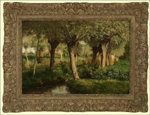 Paysage Au Riviere by Constant Troyon