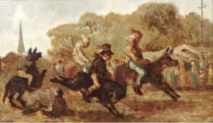 Le Mai : La Fete Dumaire by Constant Troyon