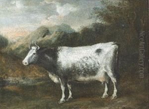 Landschaft Mit Kuh. by Constant Troyon