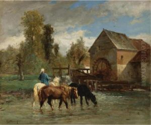 Watering The Horses by Constant Troyon