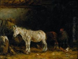 In The Stable by Constant Troyon