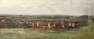 Tattenham Corner, The Derby, 1880 by Allen Culpepper Sealey