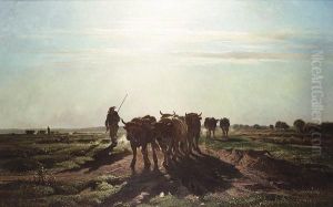 Les Boeufs Allant Au Labour; Effet Du Matin Les Boeufs Allant Au Labour; Effet Du Matin
